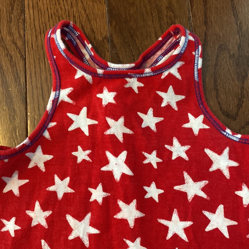 Cat & Jack 18m Red w/ White Stars Tank top Dress - Picture 2 of 4